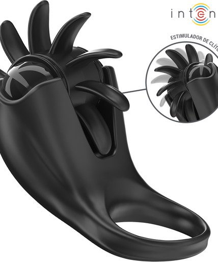 INTENSE - MABEL VIBRATING RING 10 VIBRATIONS WITH CLITORIS STIMULATOR BLACK INTENSE - MABEL VIBRATING RING 10 VIBRATIONS WITH CLITORIS STIMULATOR BLACK