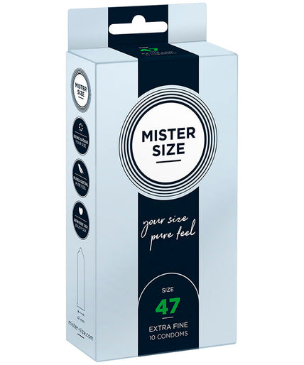 MISTER SIZE - CONDOOMS MAAT XS 47 MM (10 STUKS) MISTER SIZE - CONDOOMS MAAT XS 47 MM (10 STUKS)