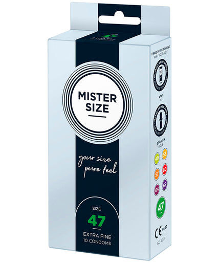 MISTER SIZE - CONDOOMS MAAT XS 47 MM (10 STUKS) MISTER SIZE - CONDOOMS MAAT XS 47 MM (10 STUKS)