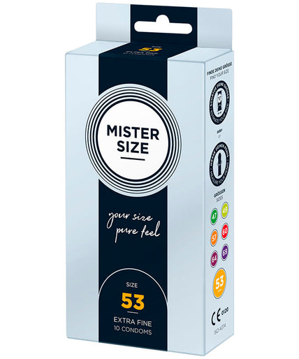 MISTER SIZE - CONDOM SIZE M 53 MM (10 UNITS) MISTER SIZE - CONDOM SIZE M 53 MM (10 UNITS)