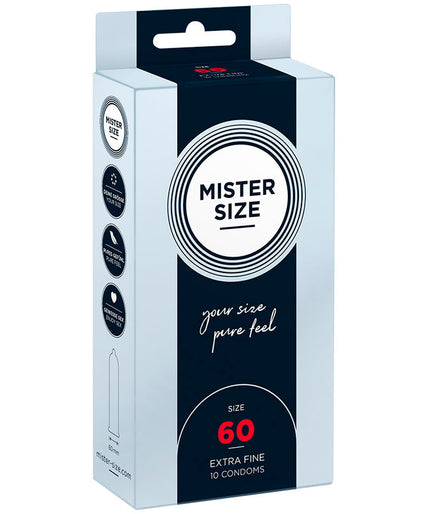 MISTER SIZE - CONDOOM MAAT XL 60 MM (10 STUKS) MISTER SIZE - CONDOOM MAAT XL 60 MM (10 STUKS)