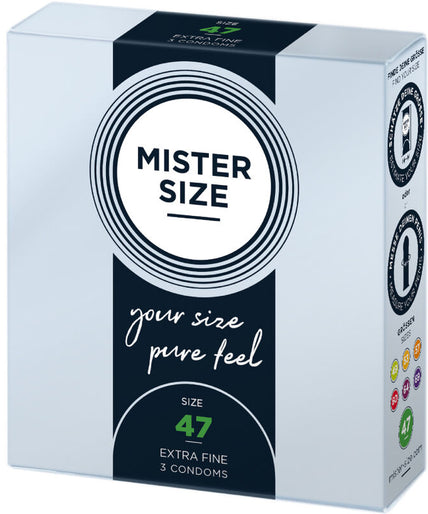 MISTER SIZE - CONDOOMS MAAT XS 47 MM (3 STUKS) MISTER SIZE - CONDOOMS MAAT XS 47 MM (3 STUKS)