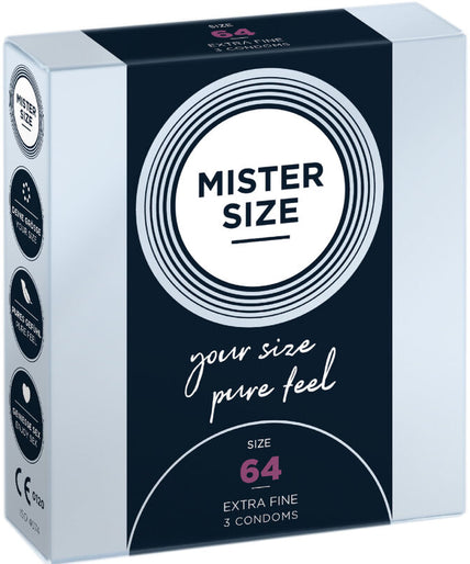 MISTER SIZE - CONDOOMS MAAT XXL 64 MM (3 STUKS) MISTER SIZE - CONDOOMS MAAT XXL 64 MM (3 STUKS)