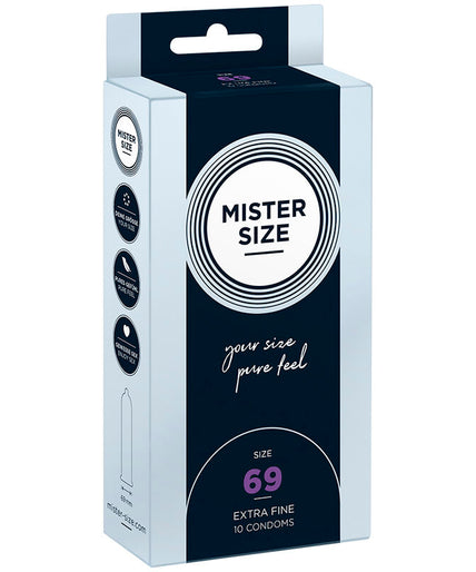 MISTER SIZE - CONDOMS MAAT XXXL 69 MM (10 STUKS) MISTER SIZE - CONDOMS MAAT XXXL 69 MM (10 STUKS)