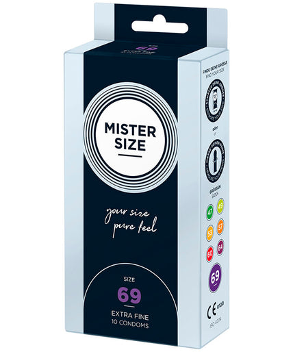 MISTER SIZE - CONDOMS MAAT XXXL 69 MM (10 STUKS) MISTER SIZE - CONDOMS MAAT XXXL 69 MM (10 STUKS)