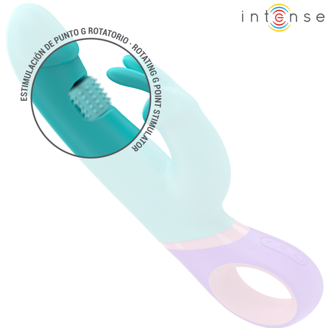 INTENSE - MONICA KONIJN VIBRATOR MET ROTERENDE G-PUNT STIMULATOR BLAUW