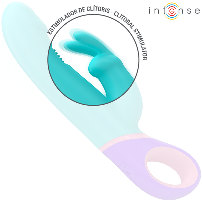 INTENSE - MONICA KONIJN VIBRATOR MET ROTERENDE G-PUNT STIMULATOR BLAUW