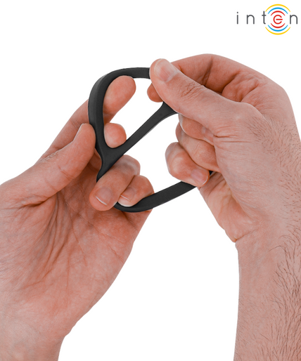 INTENSE - BOBBY DOUBLE SILICONE PENIS RING BLACK INTENSE - BOBBY DOUBLE SILICONE PENIS RING BLACK