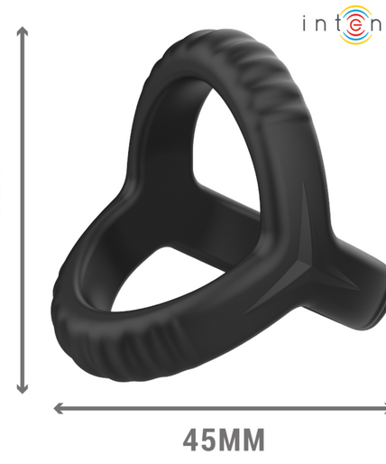 INTENSE - CARSON DOUBLE SILICONE PENIS RING BLACK MODEL 4 INTENSE - CARSON DOUBLE SILICONE PENIS RING BLACK MODEL 4