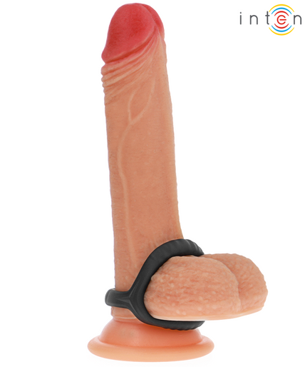 INTENSE - CARSON DOUBLE SILICONE PENIS RING BLACK MODEL 4 INTENSE - CARSON DOUBLE SILICONE PENIS RING BLACK MODEL 4
