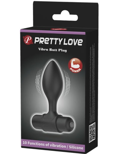 PRETTY LOVE - VIBRA BUTT 10 VIBRATIONS ANAL PLUG BLACK PRETTY LOVE - VIBRA BUTT 10 VIBRATIONS ANAL PLUG BLACK