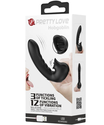 PRETTY LOVE - HOBGOBLIN TRILLENDE VINGERHOES 12 TRILLINGEN + CLITORISSTIMULATOR ZWART PRETTY LOVE - HOBGOBLIN TRILLENDE VINGERHOES 12 TRILLINGEN + CLITORISSTIMULATOR ZWART