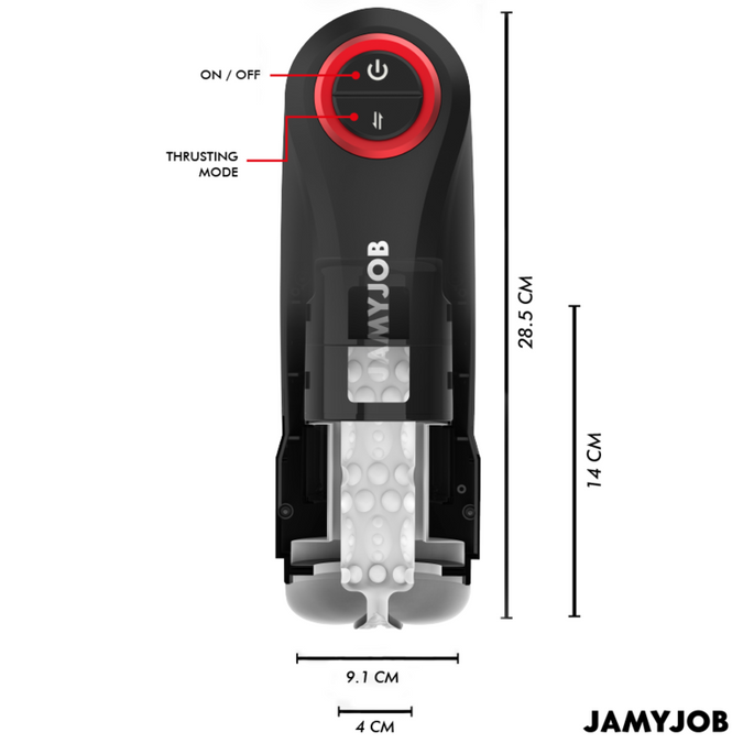 JAMYJOB - GRAVITY AUTOMATIC VAGINA-MASTURBATOR MET 5 STUWMODI EN GELUIDSEFFECTEN
