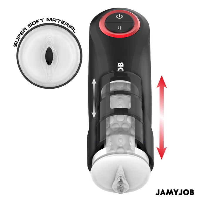 JAMYJOB - GRAVITY AUTOMATIC VAGINA-MASTURBATOR MET 5 STUWMODI EN GELUIDSEFFECTEN