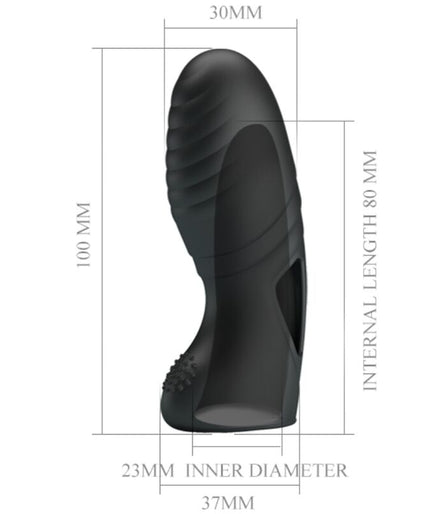 PRETTY LOVE - ALAN SILICONE FINGER VIBRATOR BLACK PRETTY LOVE - ALAN SILICONE FINGER VIBRATOR BLACK