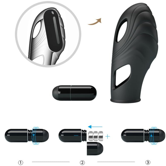 Pretty Love – Lich Silicone Finger Vibrator Black