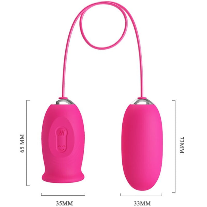 Pretty Love – Daisy Vibrating Egg + Clitoris Stimulating Tongue Pink