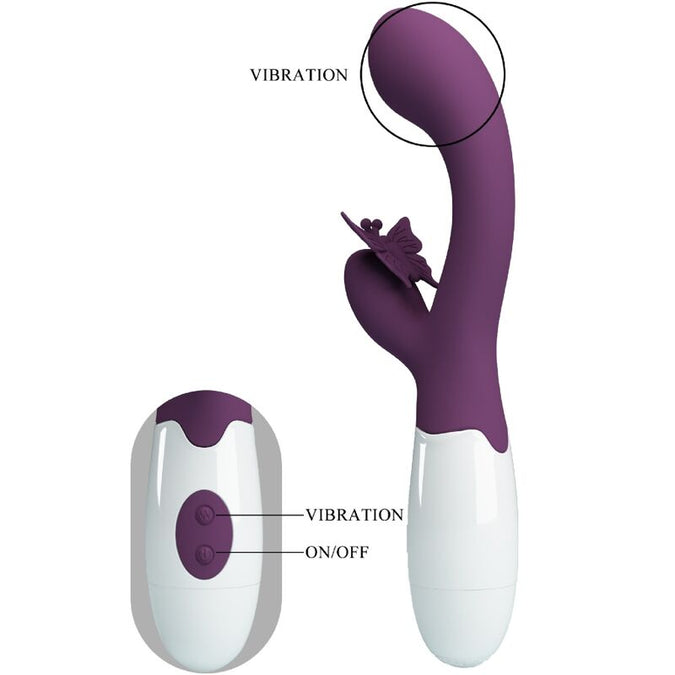 PRETTY LOVE - BUTTERFLY KISS KONIJN VIBRATOR & G-PUNT STIMULATOR PAARS