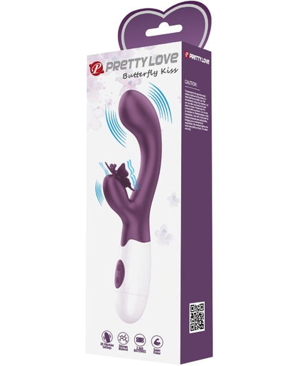 PRETTY LOVE - BUTTERFLY KISS RABBIT VIBRATOR & G-SPOT STIMULATOR PURPLE PRETTY LOVE - BUTTERFLY KISS RABBIT VIBRATOR & G-SPOT STIMULATOR PURPLE