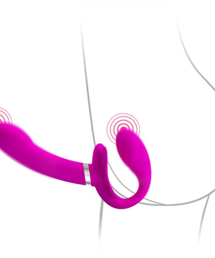 PRETTY LOVE - VALERIE DOUBLE STRAP-ON VIBRATOR 12 VIBRATIONS PURPLE PRETTY LOVE - VALERIE DOUBLE STRAP-ON VIBRATOR 12 VIBRATIONS PURPLE