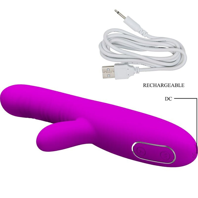 PRETTY LOVE - ANGELIQUE MULTIFUNCTIONELE VIBRATOR + CLITORISSTIMULATOR PAARS