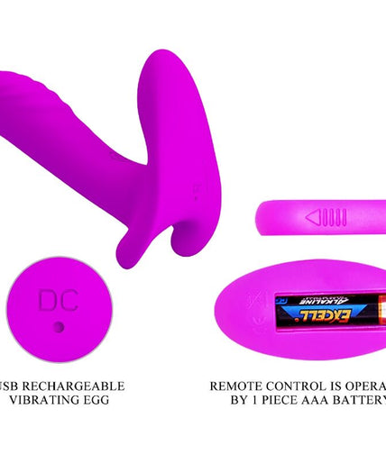 PRETTY LOVE - MASSAGER & VIBRATOR 12 VIBRATIONS REMOTE CONTROL PURPLE PRETTY LOVE - MASSAGER & VIBRATOR 12 VIBRATIONS REMOTE CONTROL PURPLE