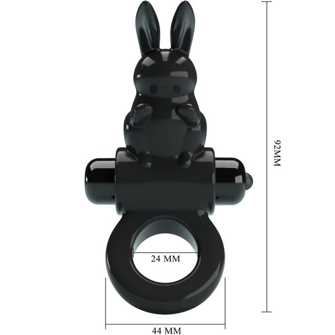 Pretty Love – Exciting Ring Rabbit Vibrator Ring 10 Vibrations Black