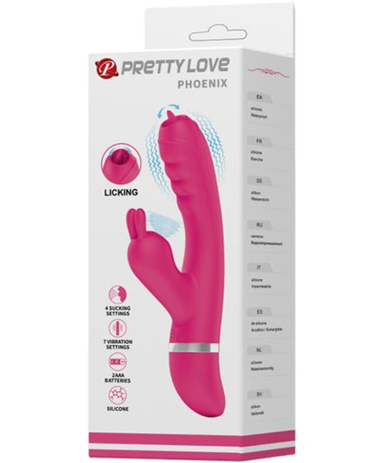 PRETTY LOVE - PHOENIX MULTIFUNCTION RABBIT VIBRATOR PINK PRETTY LOVE - PHOENIX MULTIFUNCTION RABBIT VIBRATOR PINK