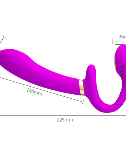 PRETTY LOVE - THUNDERBIRD DOUBLE STRAP-ON VIBRATOR REMOTE CONTROL PURPLE PRETTY LOVE - THUNDERBIRD DOUBLE STRAP-ON VIBRATOR REMOTE CONTROL PURPLE