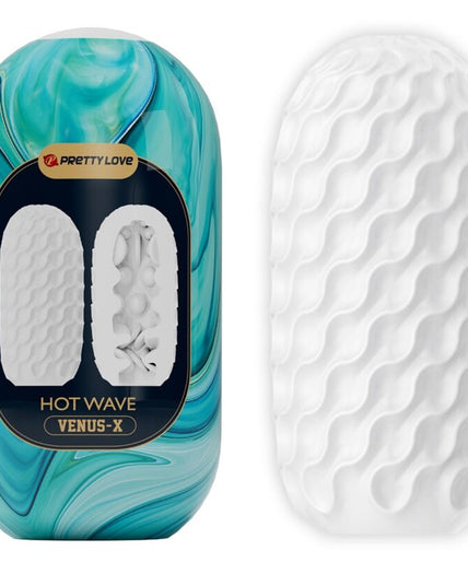 PRETTY LOVE - HOT WAVE SILICONE MALE MASTURBATOR WHITE PRETTY LOVE - HOT WAVE SILICONE MALE MASTURBATOR WHITE