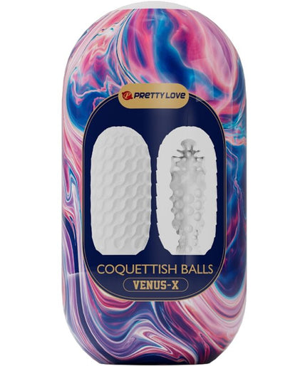 PRETTY LOVE - COQUETTISH BALLS SILICONE MALE MASTURBATOR WHITE PRETTY LOVE - COQUETTISH BALLS SILICONE MALE MASTURBATOR WHITE