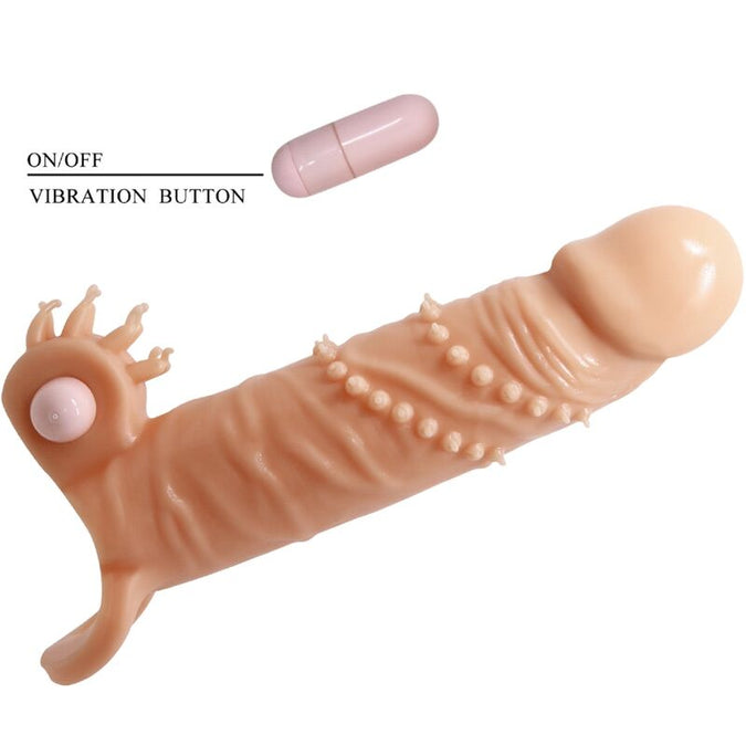 PRETTY LOVE - CONNOR PENIS SLEEVE + CLITORISSTIMULATOR HUIDSKLEUR