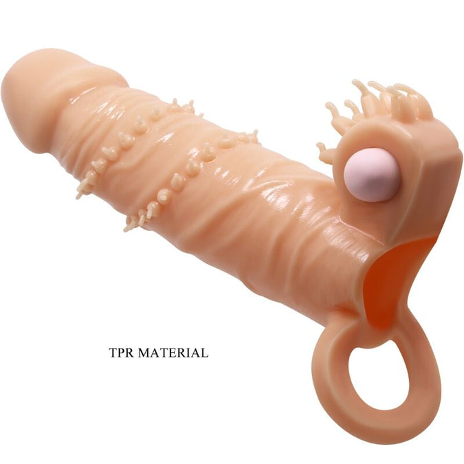PRETTY LOVE - CONNOR PENIS SLEEVE + CLITORISSTIMULATOR HUIDSKLEUR