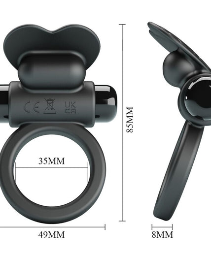 PRETTY LOVE - DEBONAIRE VIBRATING RING RABBIT 10 VIBRATIONS BLACK PRETTY LOVE - DEBONAIRE VIBRATING RING RABBIT 10 VIBRATIONS BLACK