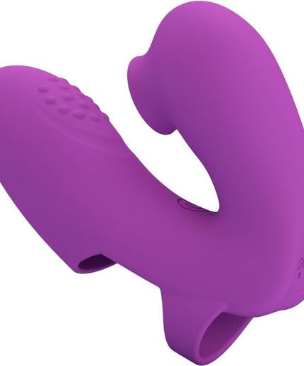 PRETTY LOVE - ATHENA FINGER VIBRATOR WITH CLITORIS STIMULATOR PURPLE PRETTY LOVE - ATHENA FINGER VIBRATOR WITH CLITORIS STIMULATOR PURPLE