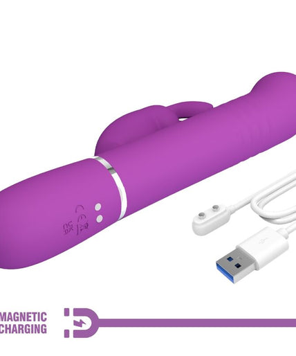 PRETTY LOVE - COALE 4 IN 1 MULTIFUNCTION RABBIT VIBRATOR PURPLE PRETTY LOVE - COALE 4 IN 1 MULTIFUNCTION RABBIT VIBRATOR PURPLE
