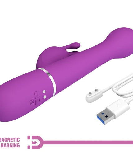 PRETTY LOVE - DEJON 3 IN 1 MULTIFUNCTION RABBIT VIBRATOR PURPLE PRETTY LOVE - DEJON 3 IN 1 MULTIFUNCTION RABBIT VIBRATOR PURPLE