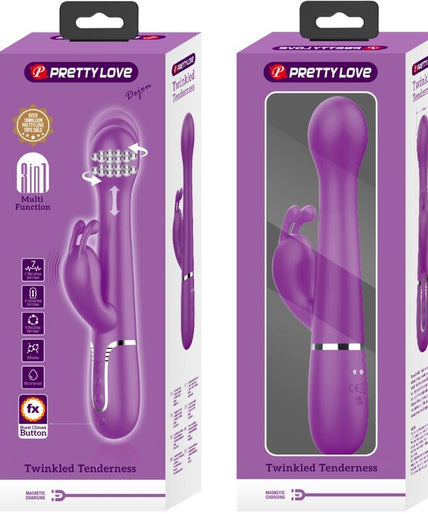 PRETTY LOVE - DEJON 3 IN 1 MULTIFUNCTION RABBIT VIBRATOR PURPLE PRETTY LOVE - DEJON 3 IN 1 MULTIFUNCTION RABBIT VIBRATOR PURPLE