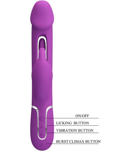 PRETTY LOVE - KAMPAS 3 IN 1 MULTIFUNCTION RABBIT VIBRATOR PURPLE PRETTY LOVE - KAMPAS 3 IN 1 MULTIFUNCTION RABBIT VIBRATOR PURPLE