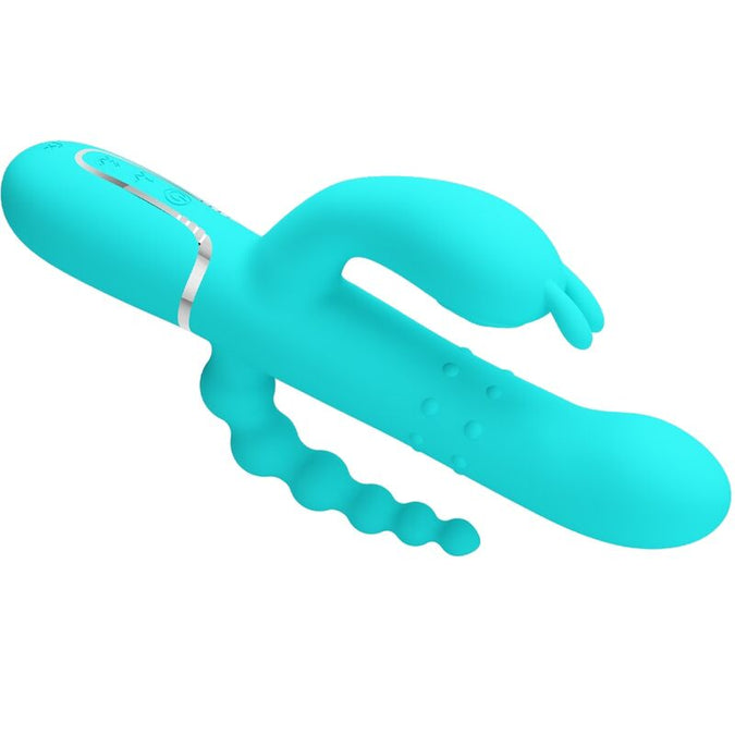 Pretty Love – Cammy 4-in-1 Multifunctionele Driepoot Konijnenvibrator Blauw
