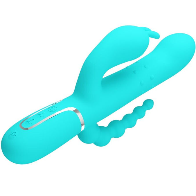 Pretty Love – Cammy 4-in-1 Multifunctionele Driepoot Konijnenvibrator Blauw