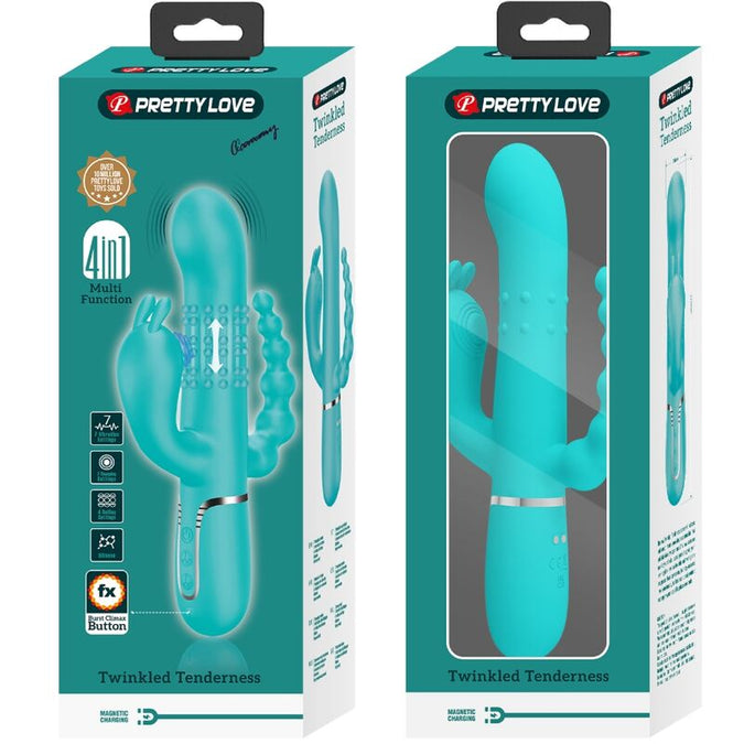 Pretty Love – Cammy 4-in-1 Multifunctionele Driepoot Konijnenvibrator Blauw