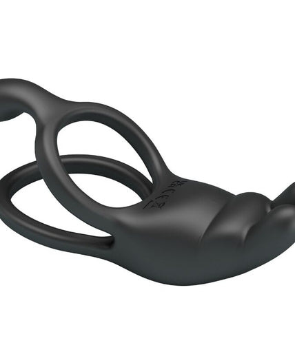 PRETTY LOVE - SETH DOUBLE VIBRATING RING RABBIT 7 VIBRATIONS BLACK PRETTY LOVE - SETH DOUBLE VIBRATING RING RABBIT 7 VIBRATIONS BLACK