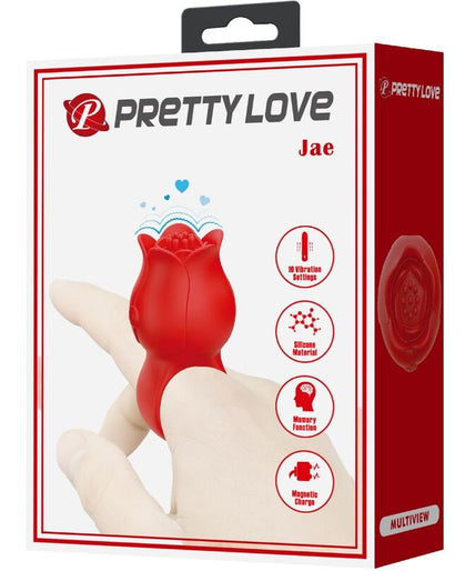 Pretty Love – Jae Rose Shaped Finger Vibrator 10 Vibrations Red Pretty Love – Jae Rose Shaped Finger Vibrator 10 Vibrations Red