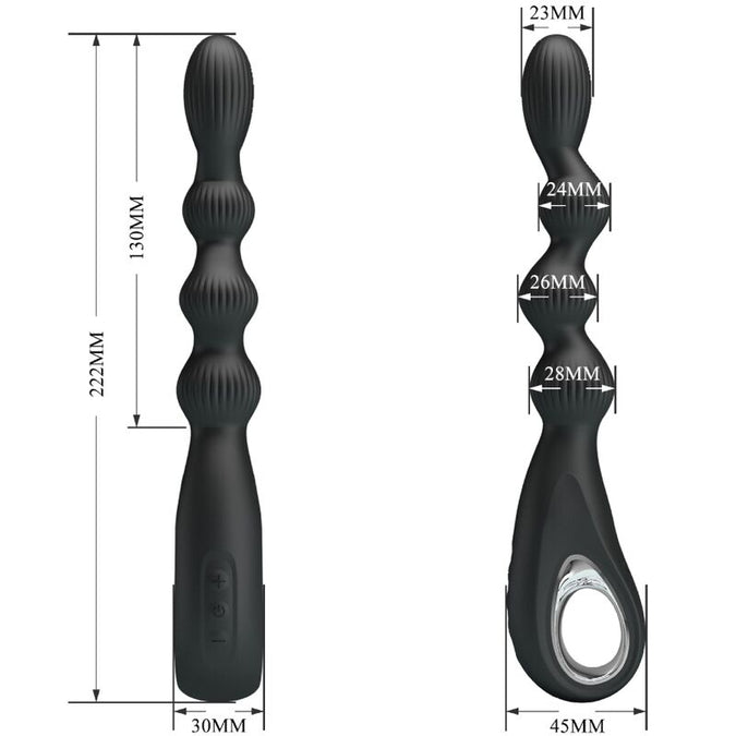 PRETTY LOVE - FEDERER ANAALVIBRATOR 12 TRILLINGEN ZWART