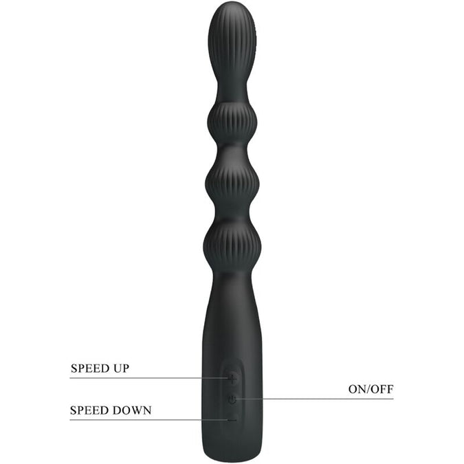 PRETTY LOVE - FEDERER ANAALVIBRATOR 12 TRILLINGEN ZWART