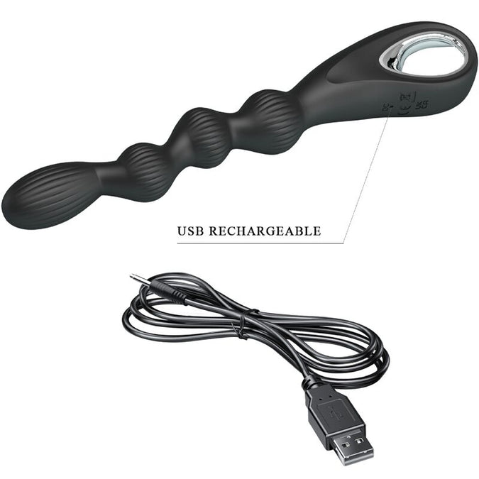 PRETTY LOVE - FEDERER ANAALVIBRATOR 12 TRILLINGEN ZWART