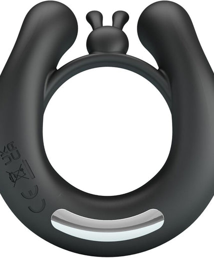 PRETTY LOVE - DAHLIA VIBRATING RING + CLITORIS STIMULATOR 12 VIBRATIONS BLACK PRETTY LOVE - DAHLIA VIBRATING RING + CLITORIS STIMULATOR 12 VIBRATIONS BLACK