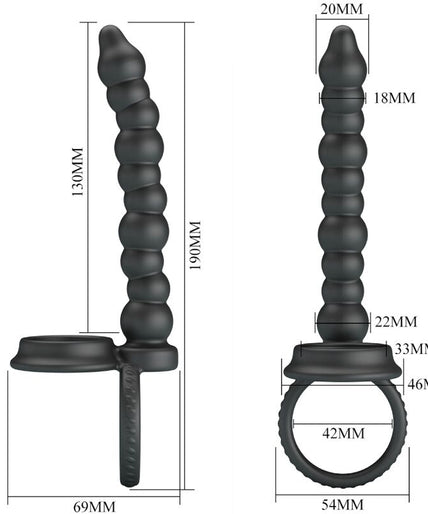 PRETTY LOVE - DILLION DOUBLE PENETRATION COCK RING BLACK PRETTY LOVE - DILLION DOUBLE PENETRATION COCK RING BLACK