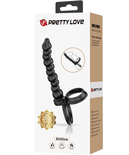PRETTY LOVE - DILLION DOUBLE PENETRATION COCK RING BLACK PRETTY LOVE - DILLION DOUBLE PENETRATION COCK RING BLACK
